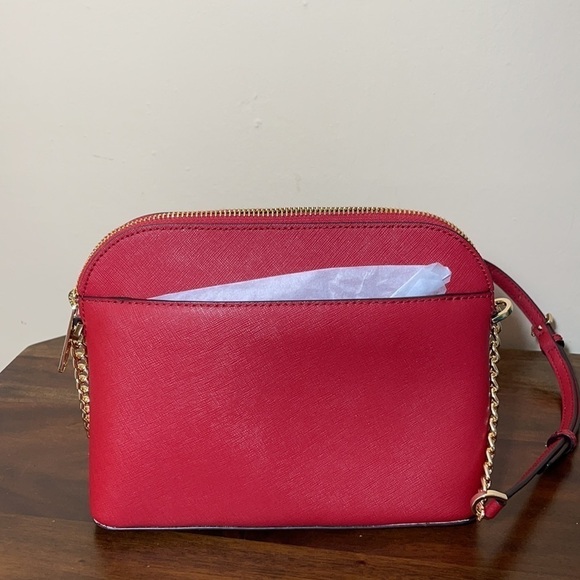 Michael Kors Dome Cindy crossbody leather bag red - Picture 8 of 8